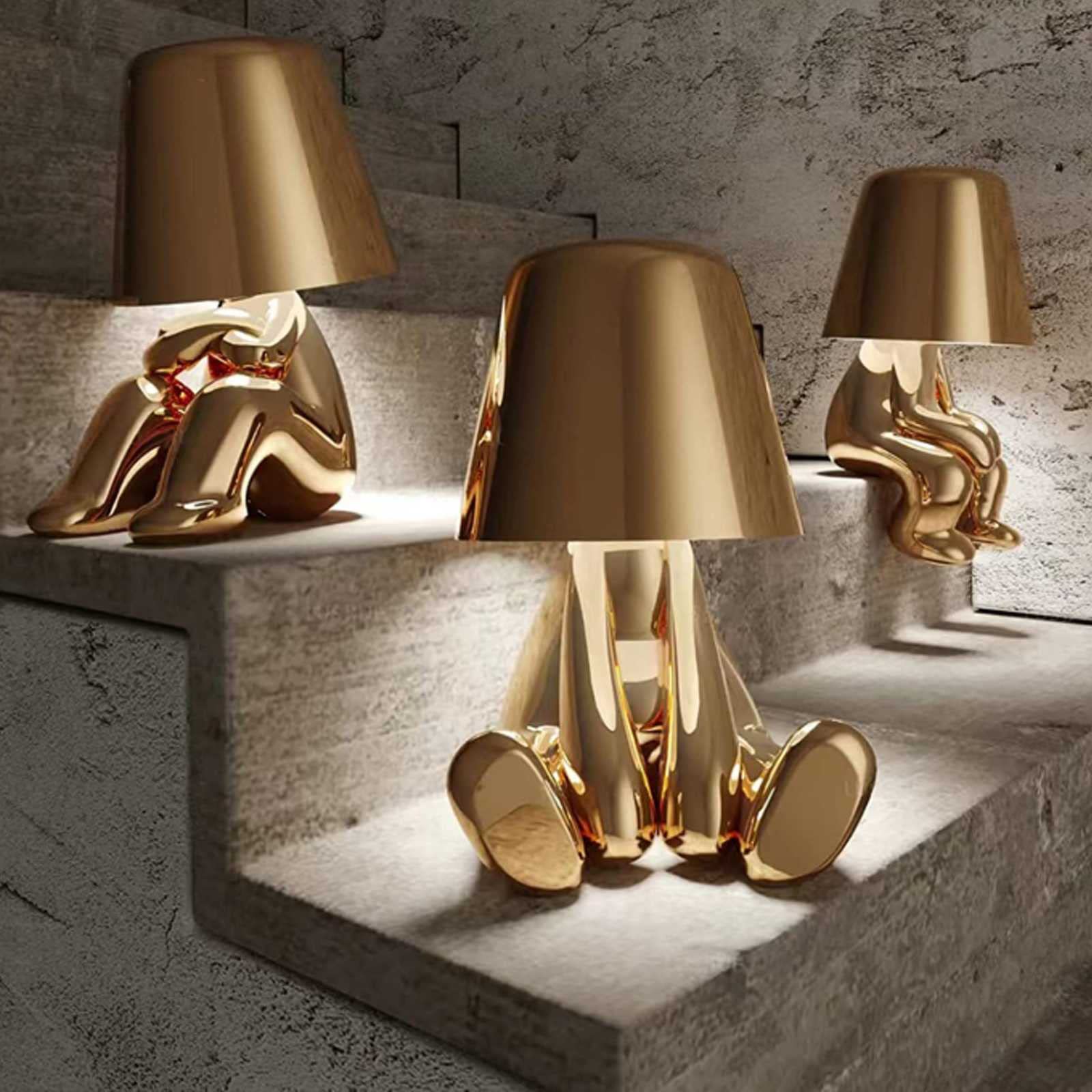 Amazon.co.jp : Thinker Little Golden Man テーブルランプ かわいい